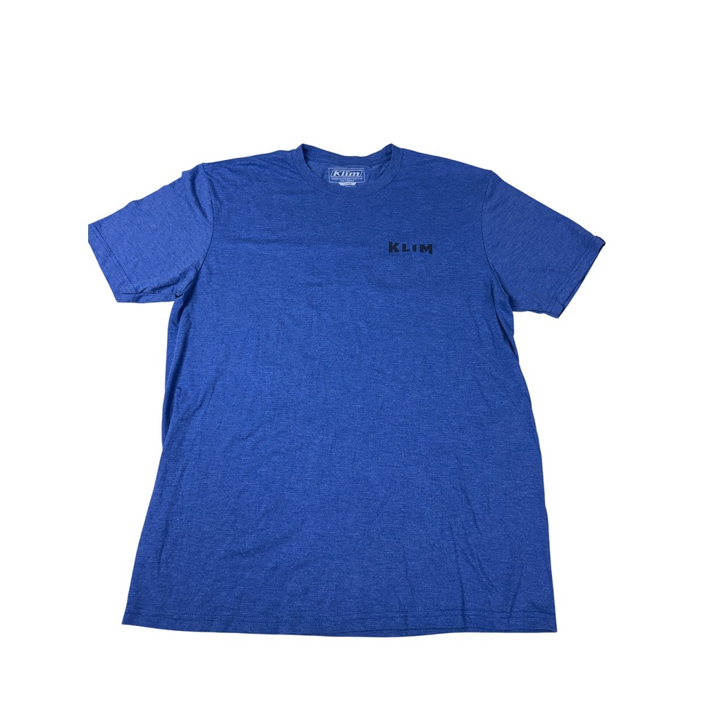Klim Technical Riding Gear Mens L Blue‎ Heatherede Graphic T-Shirt Short Sleeve